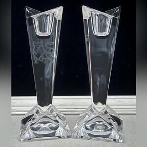 Vintage Madison by Rosenthal 6” candlesticks (one etched bull) set of 2